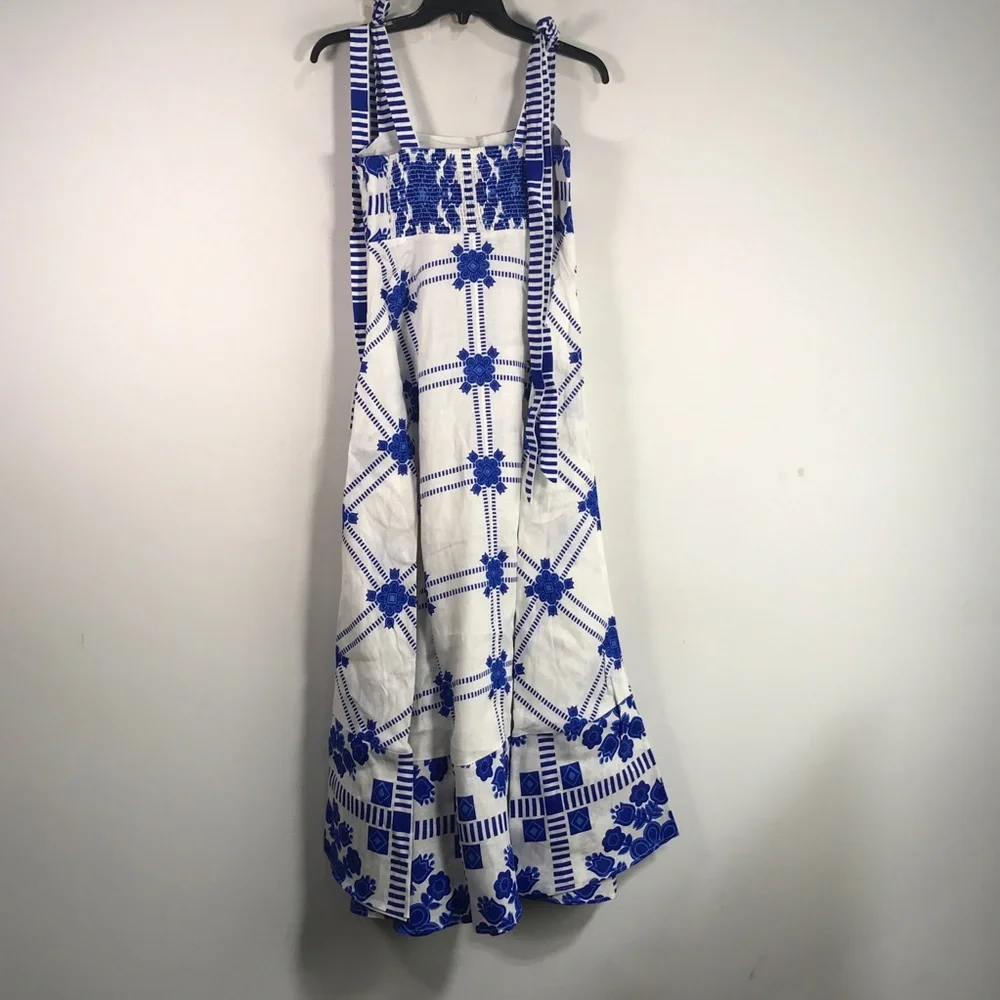 Aston Studio Mediterranean Pippa Dress, Women's Size 6 US - Blue/Foam White - Picture 2 of 9